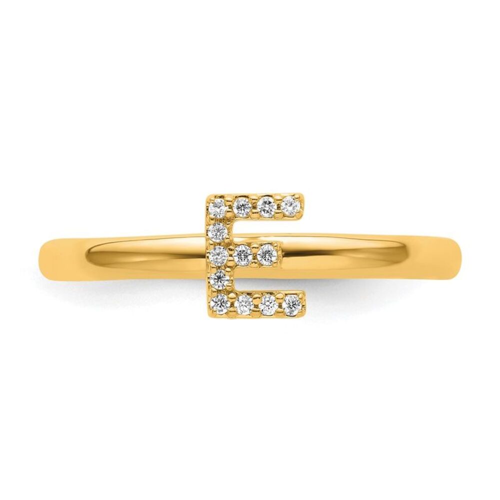 Kazi Luxury 14k Yellow Gold Stackable Diamond Ini… - image 4